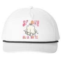 Groovy Spooky Social Worker Women Halloween Cute Ghost Snapback Five-Panel Rope Hat