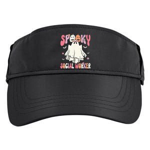 Groovy Spooky Social Worker Women Halloween Cute Ghost Adult Drive Performance Visor