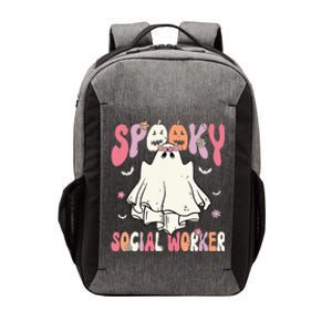 Groovy Spooky Social Worker Women Halloween Cute Ghost Vector Backpack