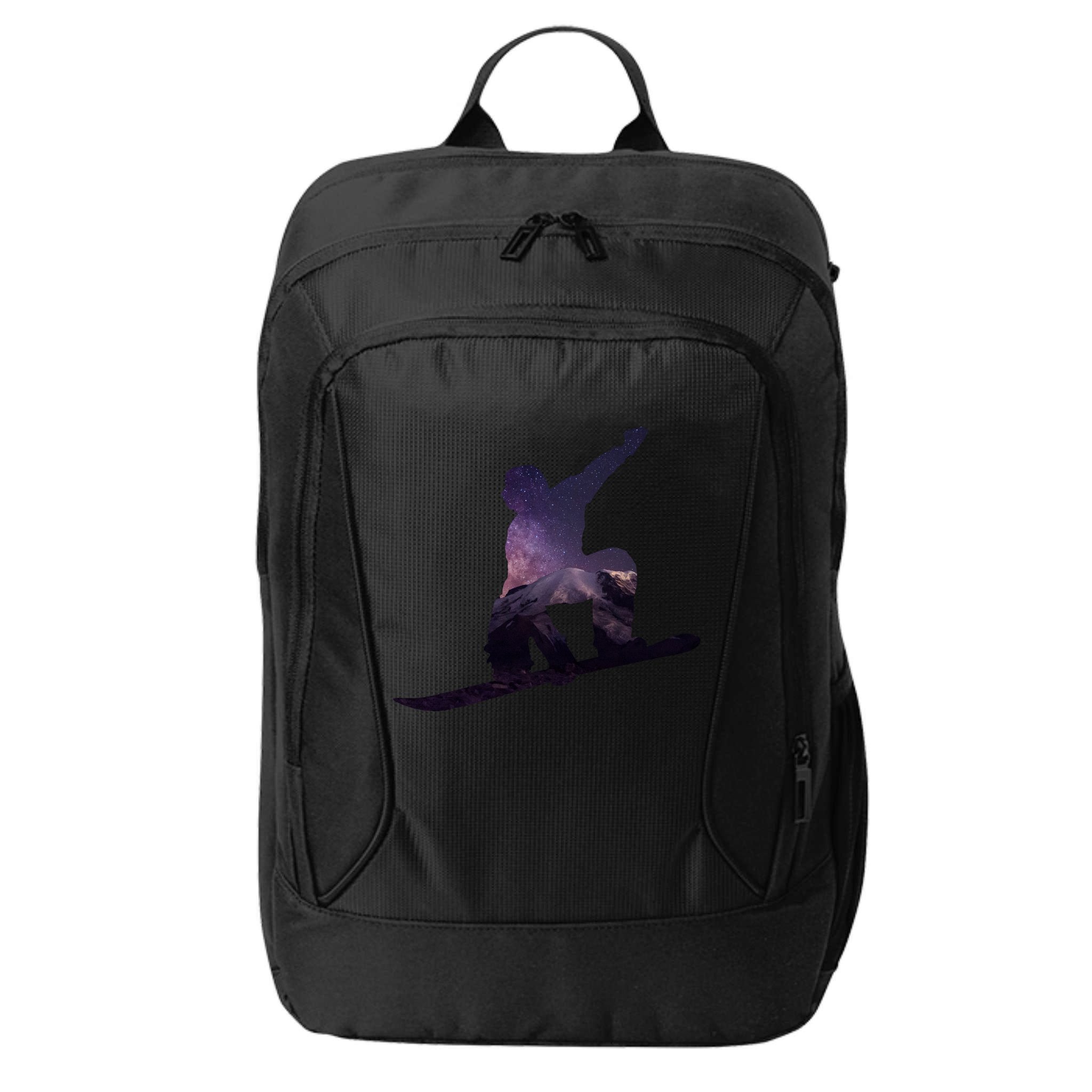 Galaxy Space Ski Boarding City Backpack