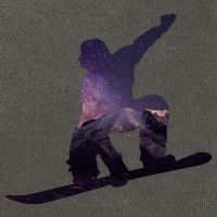 Galaxy Space Ski Boarding Cotton Canvas Backpack