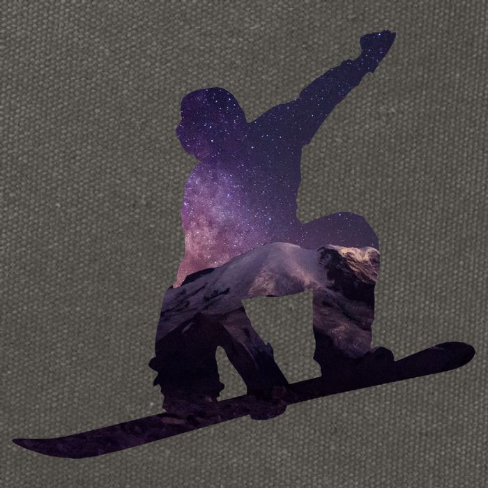 Galaxy Space Ski Boarding Cotton Canvas Backpack