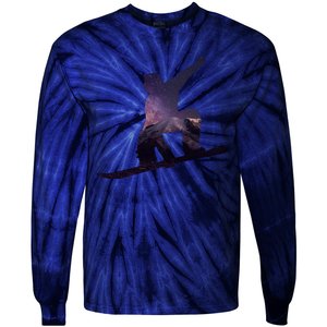 Galaxy Space Ski Boarding Tie-Dye Long Sleeve Shirt