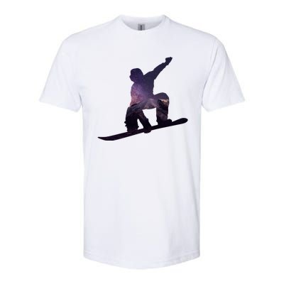 Galaxy Space Ski Boarding Softstyle® CVC T-Shirt