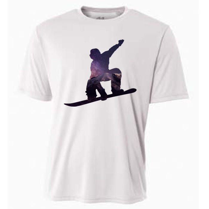 Galaxy Space Ski Boarding Cooling Performance Crew T-Shirt