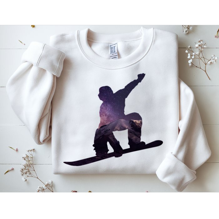 Galaxy Space Ski Boarding Sweatshirt