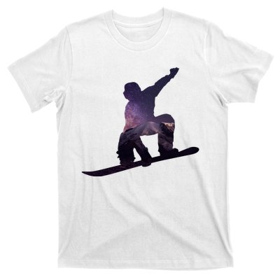 Galaxy Space Ski Boarding T-Shirt