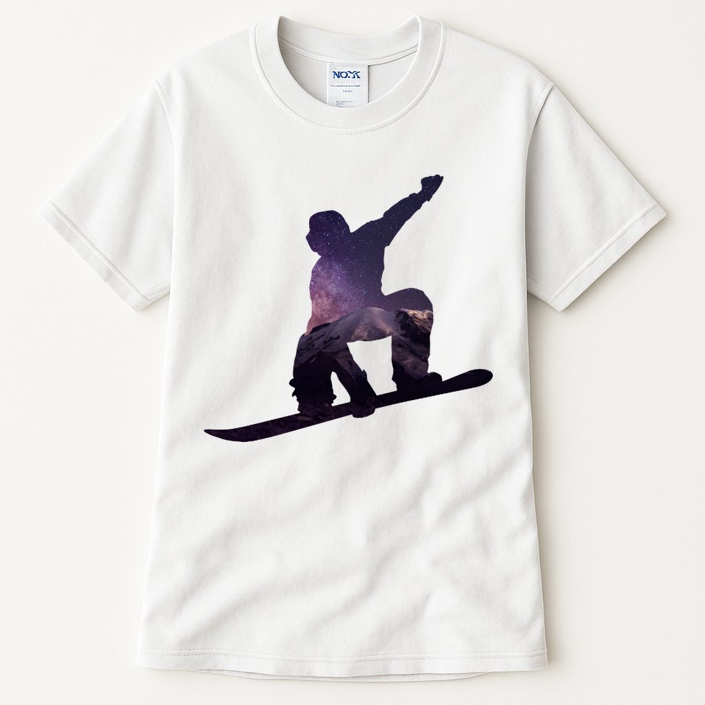 Galaxy Space Ski Boarding Tall T-Shirt