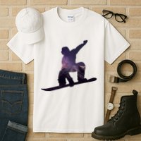 Galaxy Space Ski Boarding Tall T-Shirt