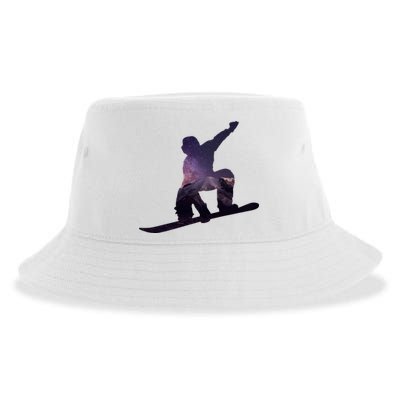 Galaxy Space Ski Boarding Sustainable Bucket Hat
