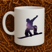 Galaxy Space Ski Boarding Mug