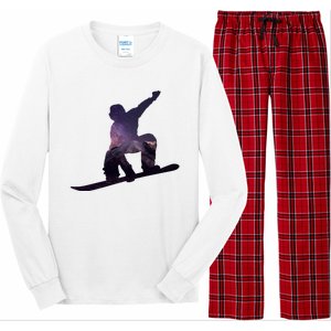 Galaxy Space Ski Boarding Long Sleeve Pajama Set