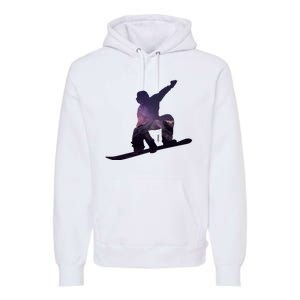 Galaxy Space Ski Boarding Premium Hoodie