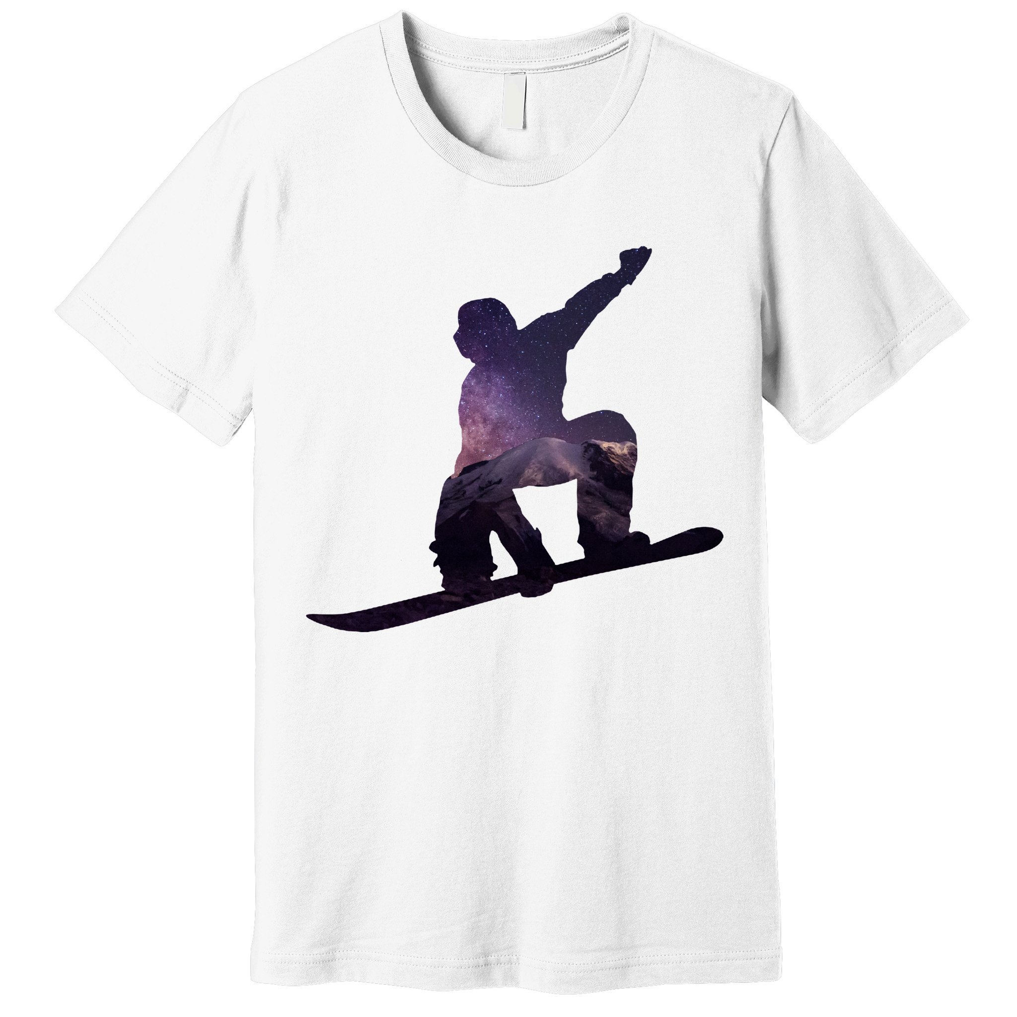 Galaxy Space Ski Boarding Premium T-Shirt