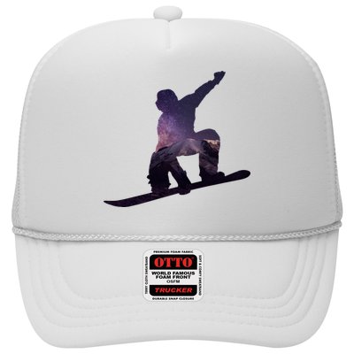 Galaxy Space Ski Boarding Trucker Hat