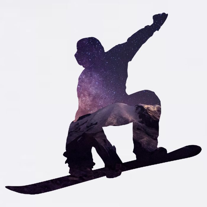 Galaxy Space Ski Boarding Trucker Hat