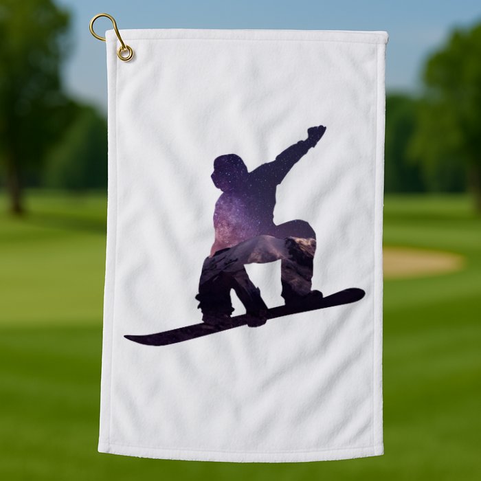 Galaxy Space Ski Boarding Golf Towel
