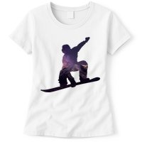 Galaxy Space Ski Boarding Womens T-Shirt