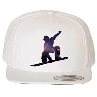 Galaxy Space Ski Boarding Wool Snapback Cap