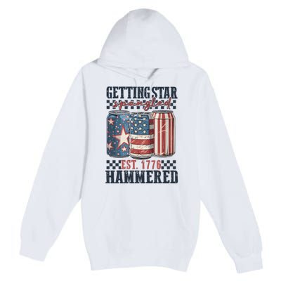 Getting Star Spangled Hammered Independence Day Premium Pullover Hoodie