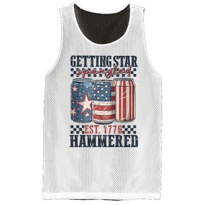 Getting Star Spangled Hammered Independence Day Mesh Reversible Basketball Jersey Tank