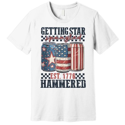 Getting Star Spangled Hammered Independence Day Premium T-Shirt