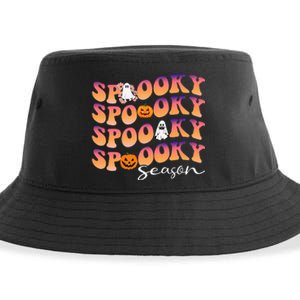 Groovy Spooky Season Cute Pumpkin Halloween Sustainable Bucket Hat