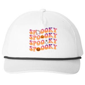 Groovy Spooky Season Cute Pumpkin Halloween Snapback Five-Panel Rope Hat