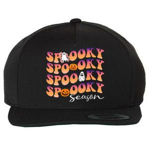 Groovy Spooky Season Cute Pumpkin Halloween Wool Snapback Cap