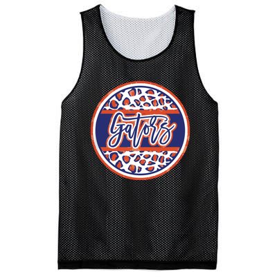 Gators School Sports Fan Team Spirit Mascot Heart Mesh Reversible Basketball Jersey Tank