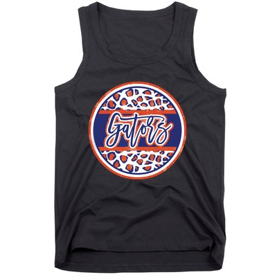 Gators School Sports Fan Team Spirit Mascot Heart Tank Top