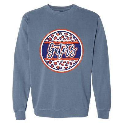 Gators School Sports Fan Team Spirit Mascot Heart Garment-Dyed Sweatshirt