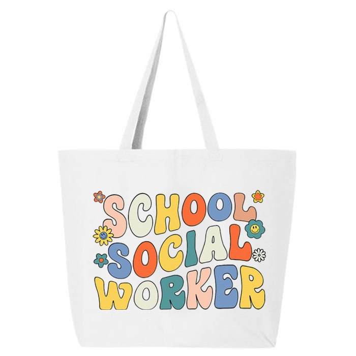 Groovy School Social Worker Coping Skills Back To School 25L Jumbo Tote