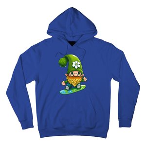 Gnome Surfing Skating St Patricks Day Funny Gift Hoodie