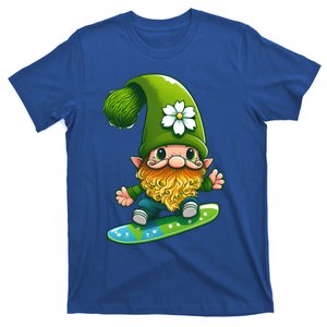 Gnome Surfing Skating St Patricks Day Funny Gift T-Shirt