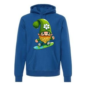 Gnome Surfing Skating St Patricks Day Funny Gift Premium Hoodie