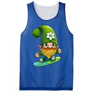 Gnome Surfing Skating St Patricks Day Funny Gift Mesh Reversible Basketball Jersey Tank