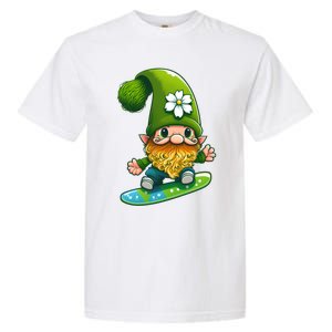 Gnome Surfing Skating St Patricks Day Funny Gift Garment-Dyed Heavyweight T-Shirt