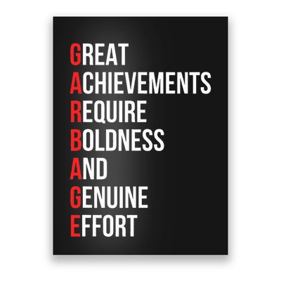 Garbage Strong Statement Poster