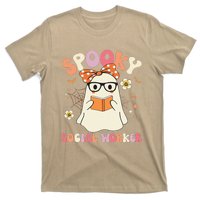 Groovy Spooky Social Worker Ghost Vintage Halloween Costume T-Shirt