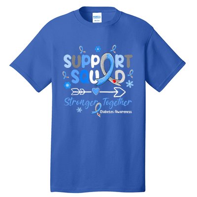 Groovy Support Squad Blue Ribbon Diabetes Awareness Tall T-Shirt