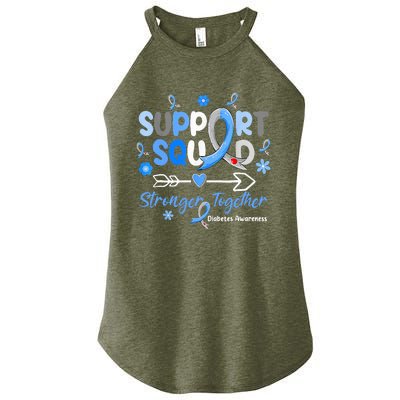 Groovy Support Squad Blue Ribbon Diabetes Awareness Women’s Perfect Tri Rocker Tank