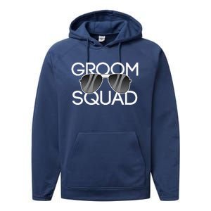 Groom Squad Sunglasses Wedding Bachelor Party Performance Fleece Hoodie