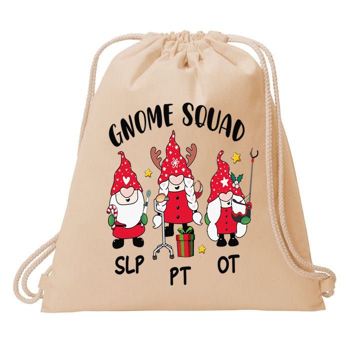 Gnome Squad SLP OT PT Christmas Team Occupational Therapist Drawstring Bag