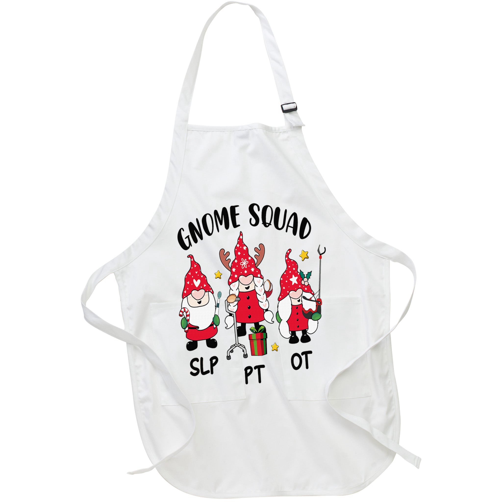 Gnome Squad SLP OT PT Christmas Team Occupational Therapist Apron