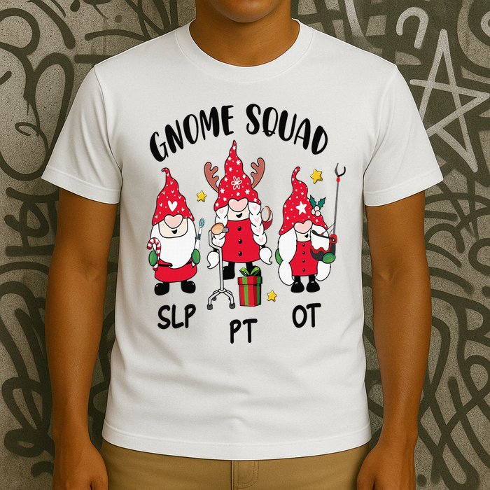 Gnome Squad SLP OT PT Christmas Team Occupational Therapist T-Shirt