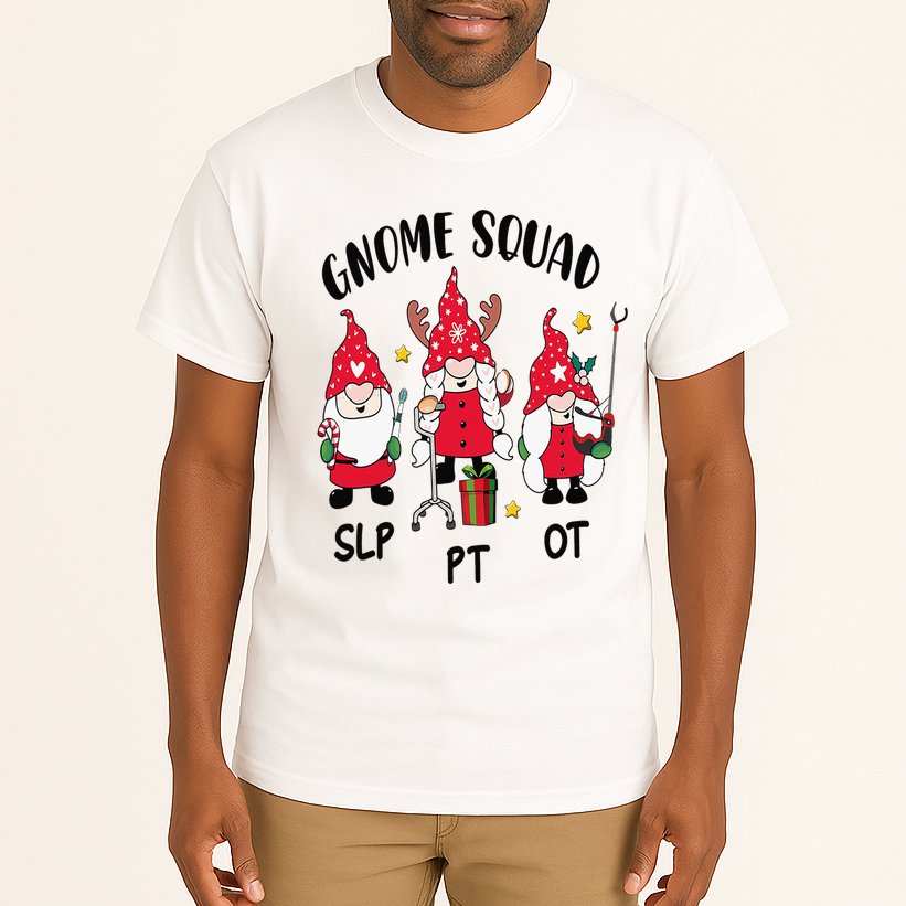 Gnome Squad SLP OT PT Christmas Team Occupational Therapist Tall T-Shirt