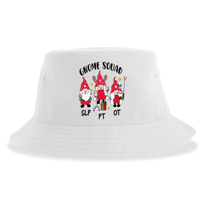 Gnome Squad SLP OT PT Christmas Team Occupational Therapist Sustainable Bucket Hat