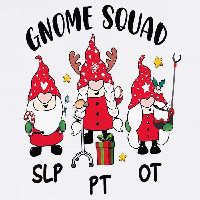 Gnome Squad SLP OT PT Christmas Team Occupational Therapist Button