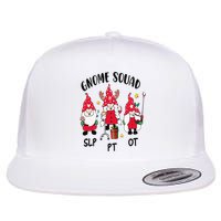 Gnome Squad SLP OT PT Christmas Team Occupational Therapist Flat Bill Trucker Hat
